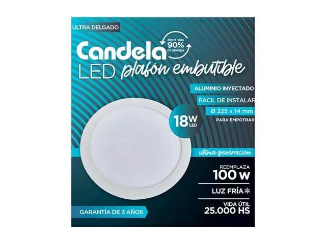 (GP) PANEL LED EMBUTIR CANDELA REDONDO 18W FRIA - 225mm