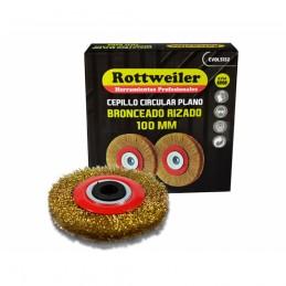 (MALA) CEPILLO CIRCULAR ROTTWEILER - PLANO BRONCE RIZADO 100 MM EVOL5134