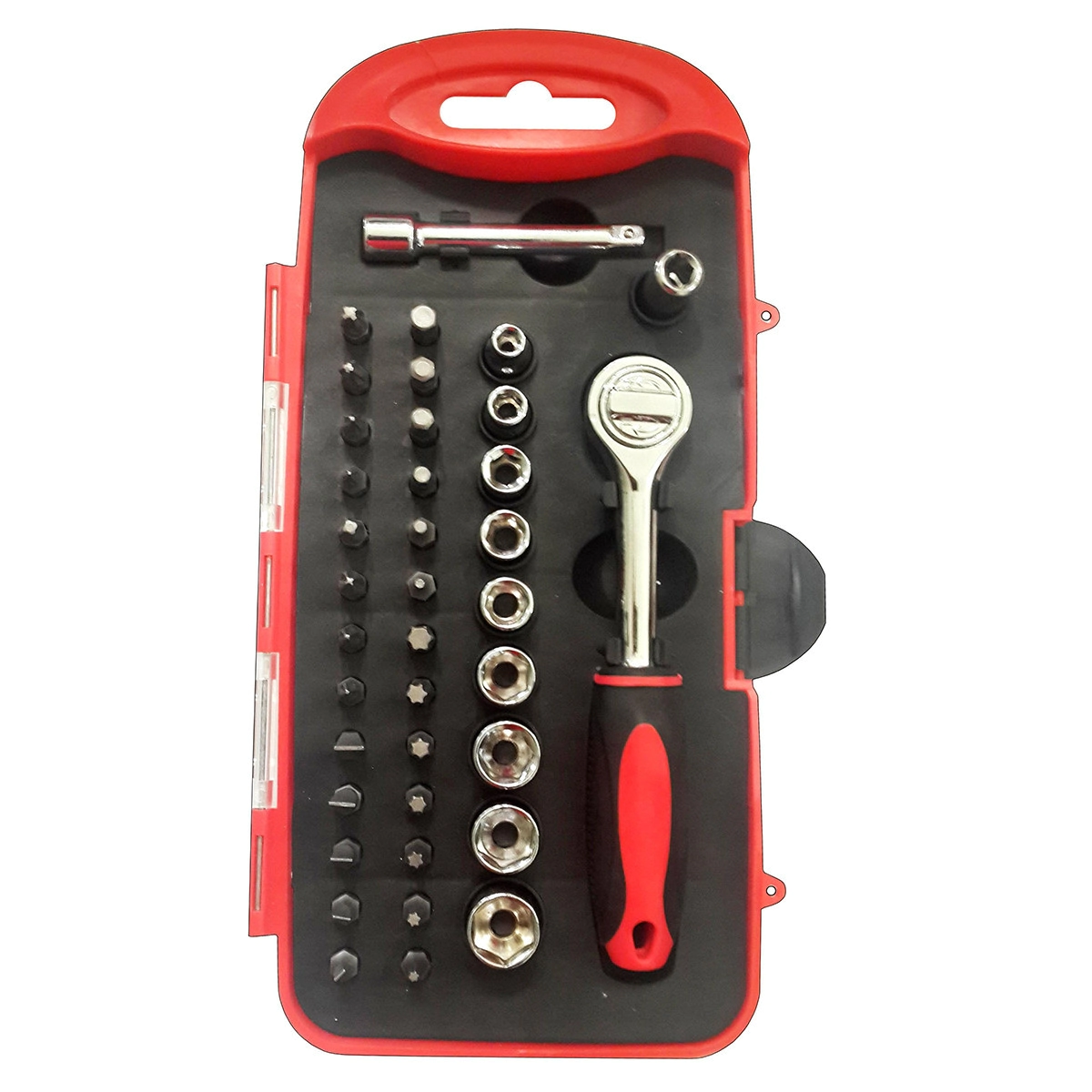 (FE) LLAVE CRIQUET SET 38 PZ TUBOS Y PUNTAS 25 MM