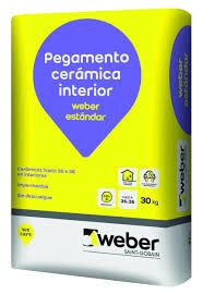 (FE) PEGAMENTO ESTÁNDAR P/CERAMICO INTERIOR 30 KG GRIS- WEBER