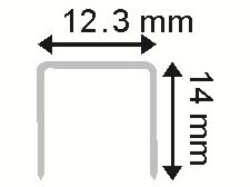 (FE) GRAPA U 12,3  X 14 MM.(5000PZ