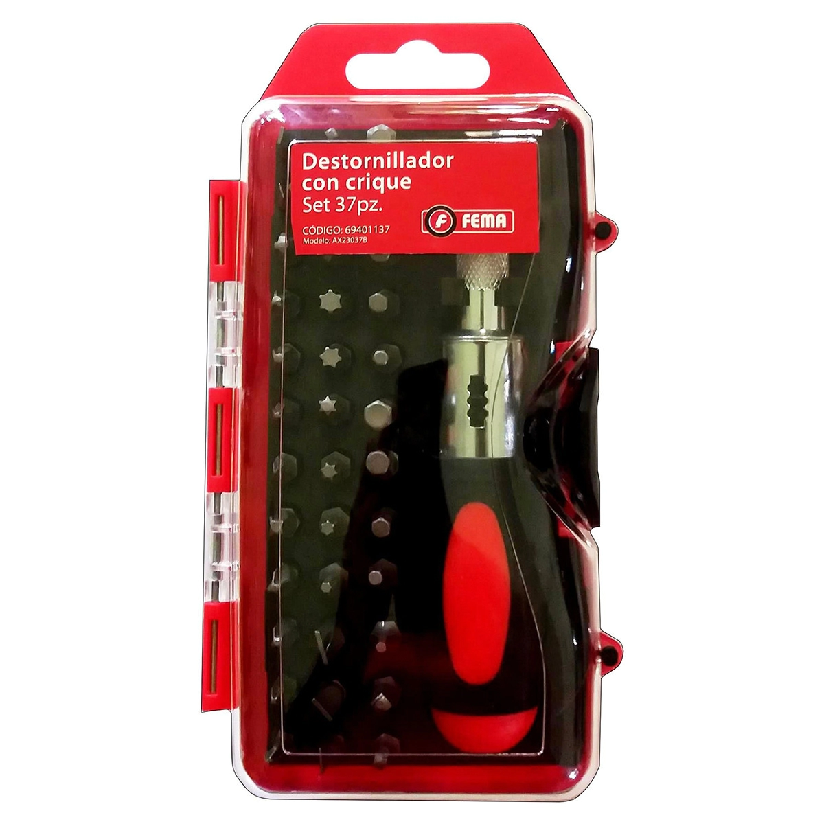 (FE) DESTORNILLADOR SET 37 PZ. PUNTAS 25MM