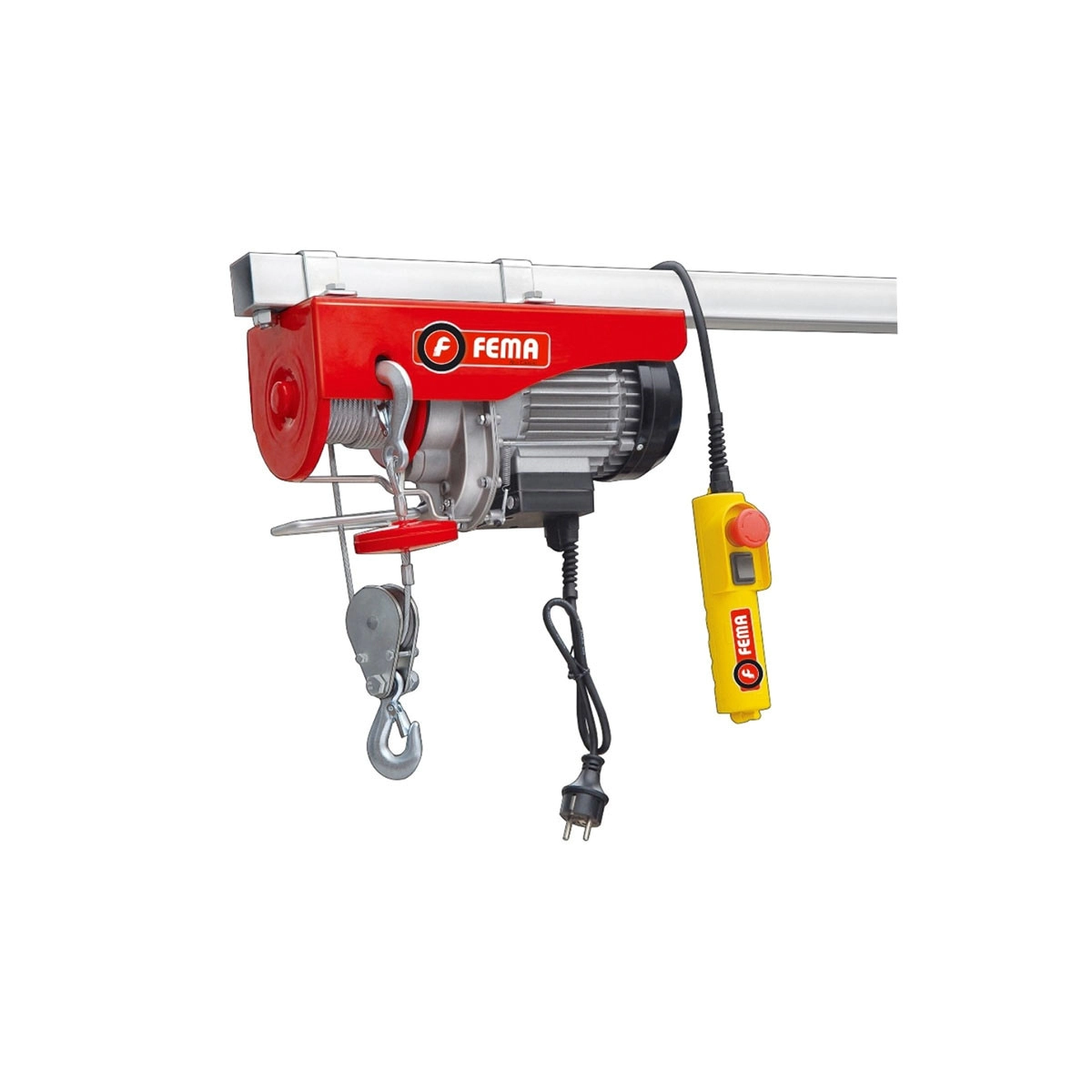 (FE) APAREJO ELECTRICO 500 KG. DOBLE GANCHO-12MT ALZADA.900 W.