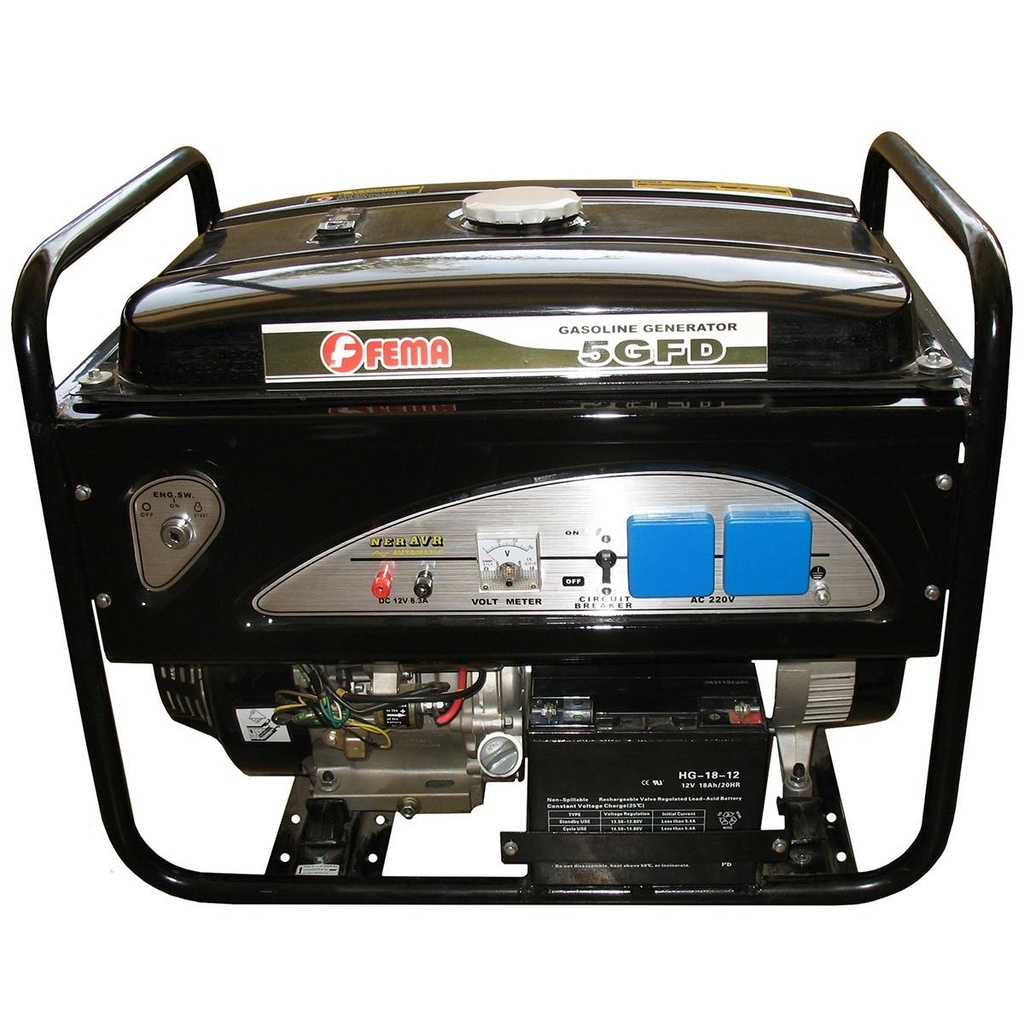 (FE) GENERADOR FEMA 6600-5500W-13HP-OHV-6.5KVA-5,4 KW-220V-