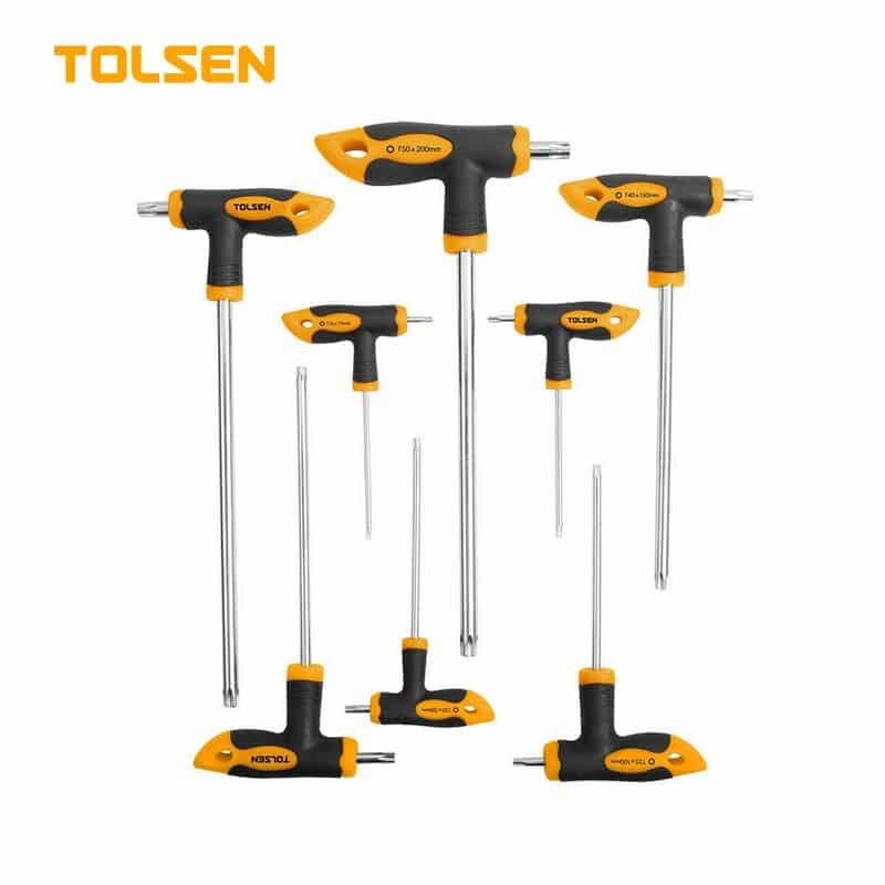 (TOL) JUEGO LLAVES TIPO T TORX 8PZAS RANGO T10-T50