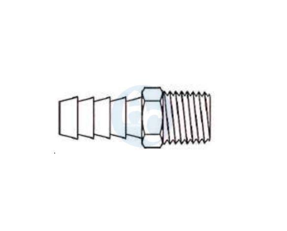 (AGRO) RACORD 1/4 ROSCA MACHO 005-05 MANG 9.5mm