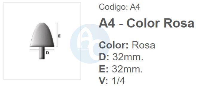 (AGRO) PUNTA MONTADA A ROSA - A4 VASTAGO 6.4 OX/AL COR