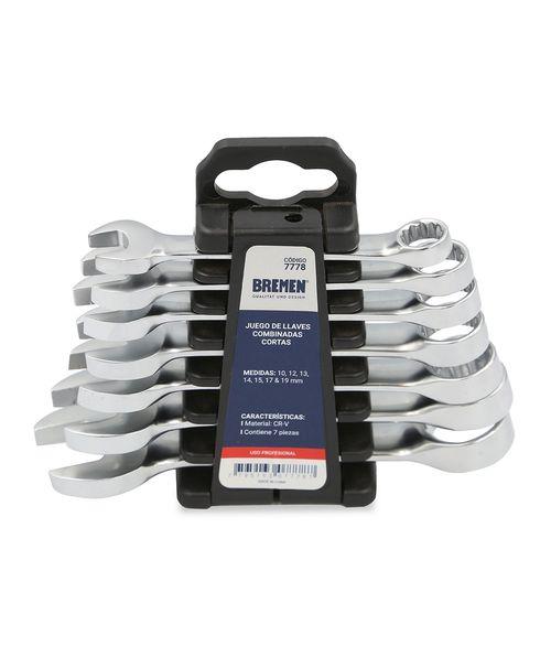 (BRE) JUEGO DE LLAVES COMBINADA CORTAS (7 PZS)  BREMEN®