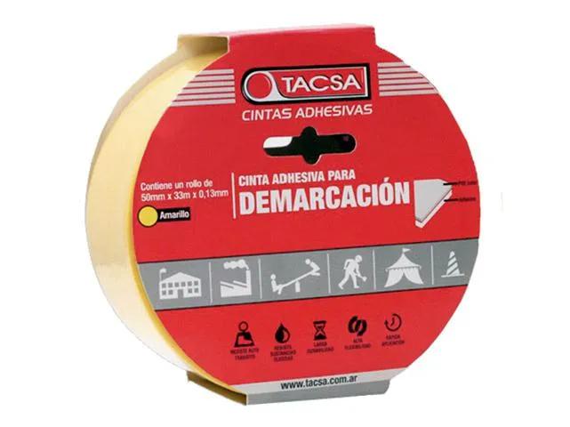 (GP) CINTA PVC TACSA DEMARCATORIA 50mm x 33m.