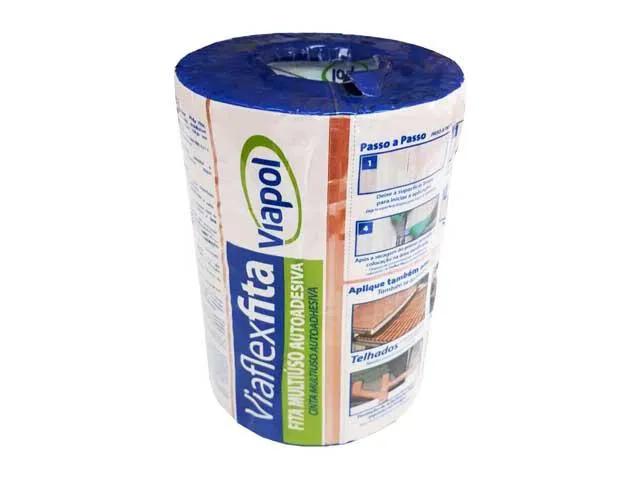 (GP) CINTA CON ALUMINIO VIAFLEX COLOR TEJA 20CM X 1 METRO