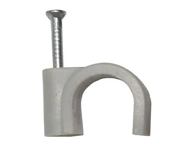 (GP) GRAMPA SUJETA CABLE GARDEX COAXIL 14mm GRIS x UNIDAD