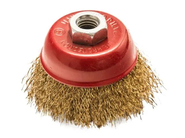 (GP) CEPILLO ACERO GARDEX COPA 100 MM TUERCA 14 MM