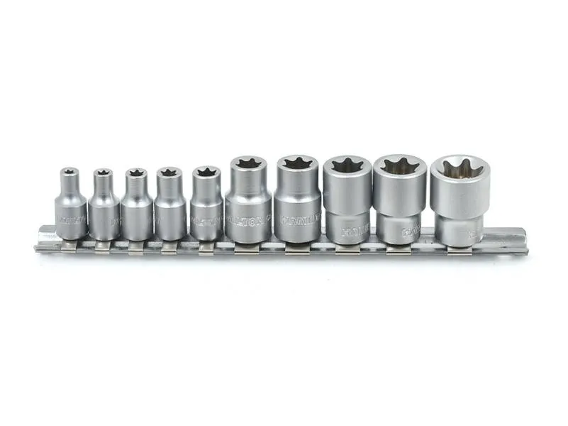 (HAM) JUEGO DE BOCALLAVES TORX HEMBRA ENC 1/4 3/8 E4 E18