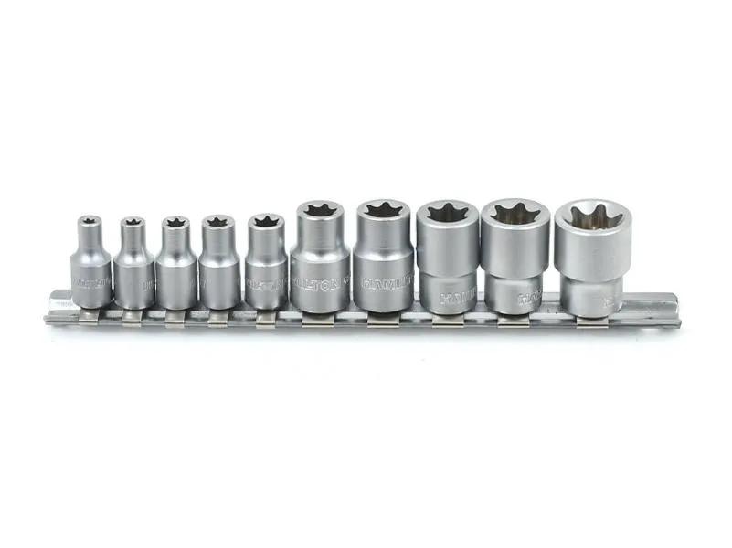 (HAM) JUEGO DE BOCALLAVES TORX HEMBRA ENC. 1/4"-3/8" (E4-E18)