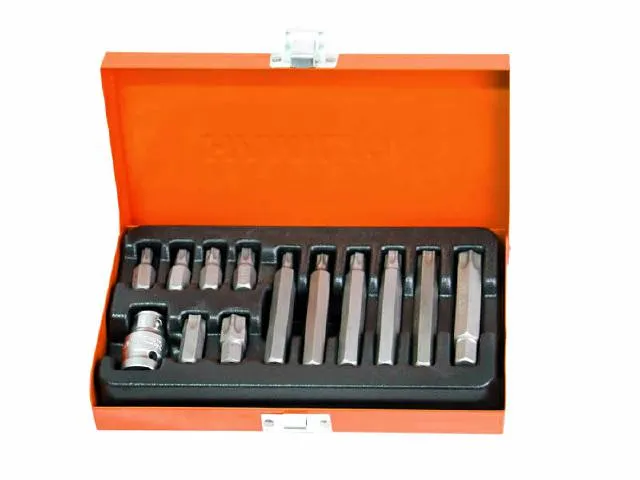 (HAM) JUEGO DE 13 PUNTAS TORX ENC 1/2