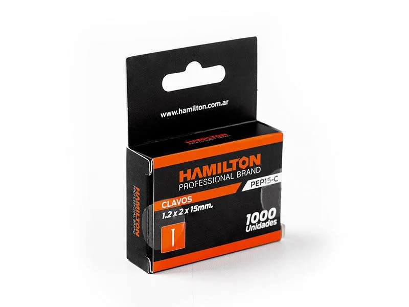 (HAM) ENGRAPADORA - CLAVO T P/PEP 2X15mm 1000u.
