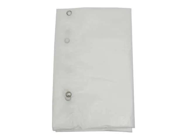 (DF) CORTINA - BAÑO - PLASTICA c/ PROTECTOR SATINADO BLANCO