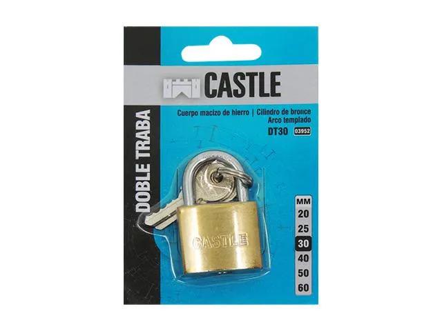 (GP) CANDADO HIERRO CASTLE 30mm DOBLE TRABA