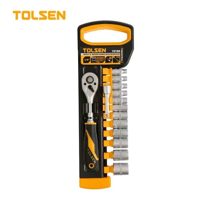 (TOL) JUEGO BOCALLAVE 1/4" 14 PZAS INDUSTRIAL