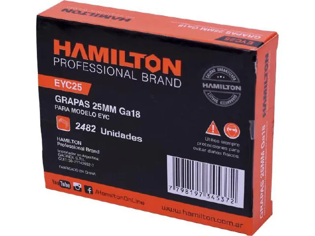 (HAM) ENGRAMPADORA GRAPA P/EYC 5.75X25 MM 2516 U.