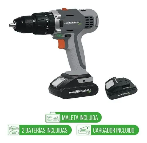 (GLA) Taladro percutor 13mm 18v CON 2 BATERIAS Y CARGADOR