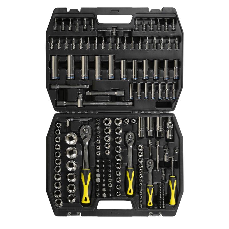 (BB) JUEGO DE BOCALLAVES 171 PIEZAS – ENCASTRE 1/4″ – 1/2″ – 3/8″ Con Maletín