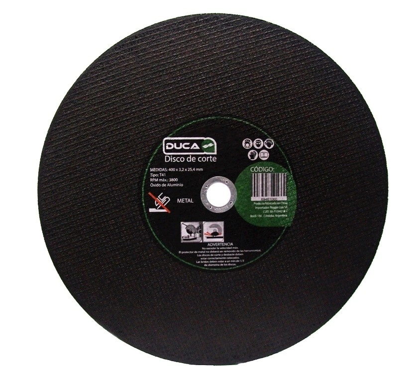 (FE) DISCO DE CORTE DUCA T41 400 X 3,2 X 25,4 - P/METAL