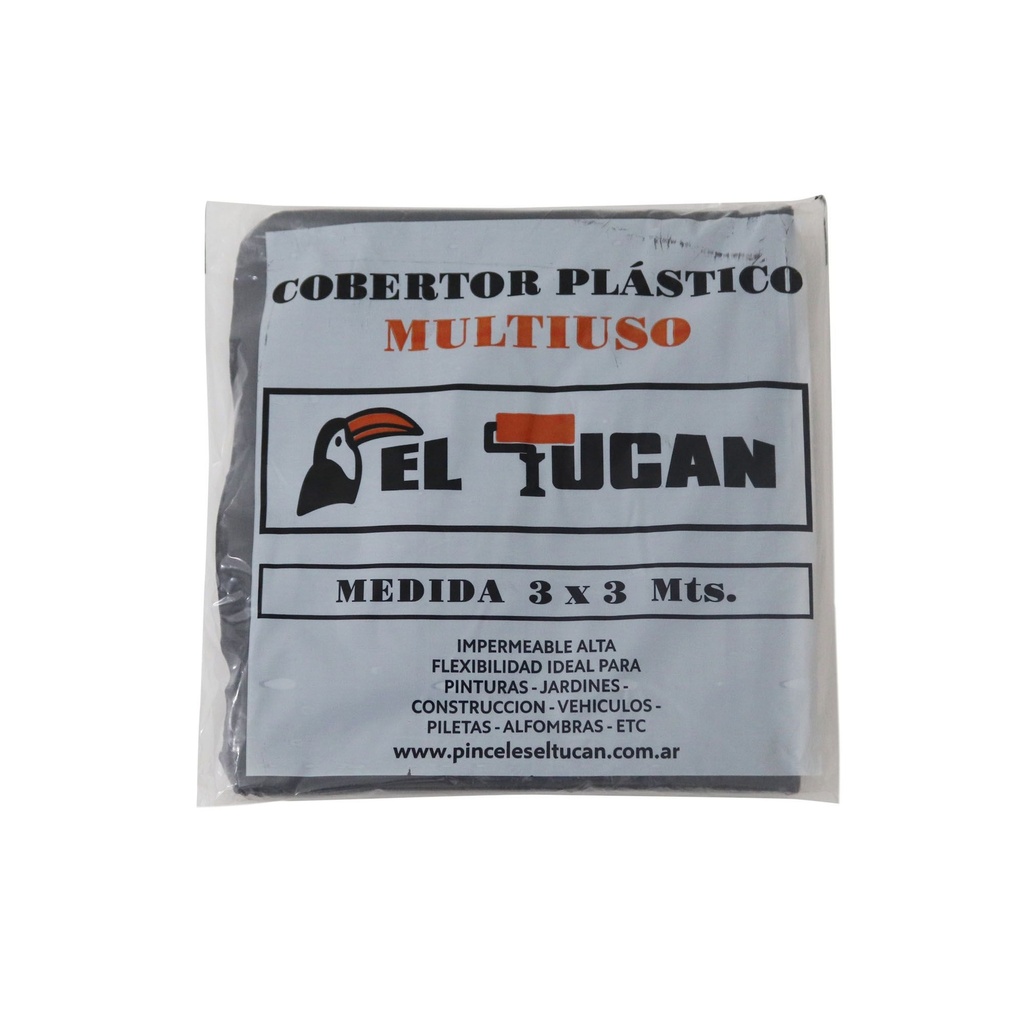 (AC) COBERTOR PLASTICO MULTIUSO 3 X 3 TUCAN