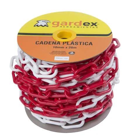 (GP) CADENA PLASTICA - ROLLO Nº6  BCO-ROJO x metro