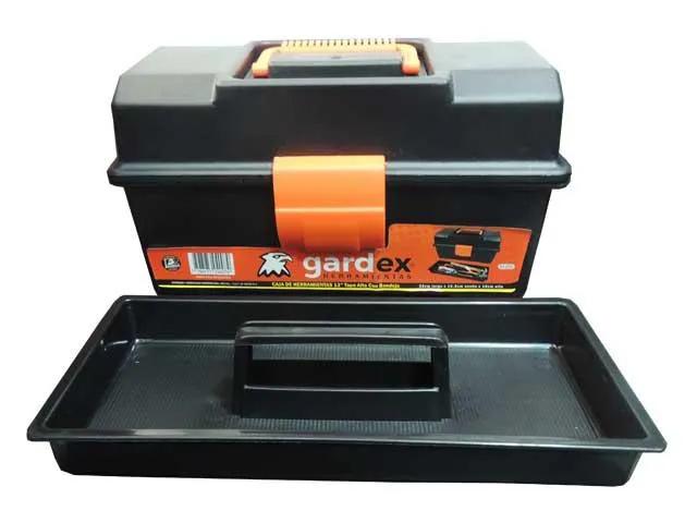 (GP) CAJA HERRAMIENTA GARDEX - 13" CON BANDEJA T/ALTA