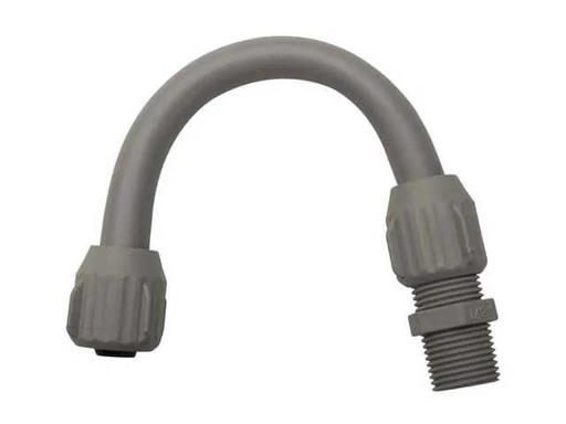 [GP24257] (GP) FLEXIBLE PVC DUKE - 1/2x40cm GRIS C/CONEXION