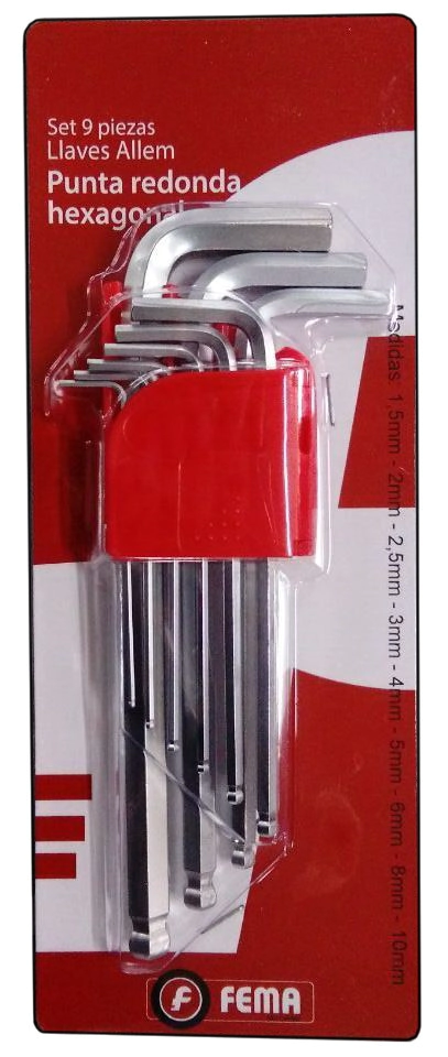 [69401250] (FE) ALLEM JUEGO 9 PZ. -BALL POINT -HEX