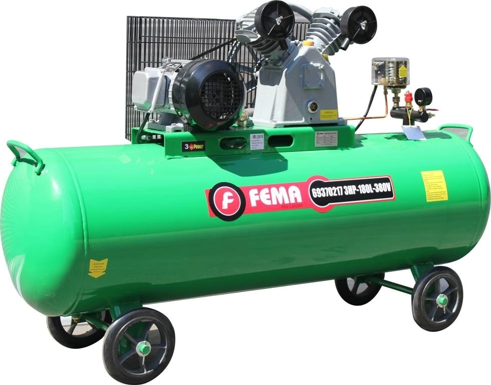 [69370217] (FE) COMPRESOR FEMA A CORREA 180LTS. 3HP. TRIFASICO