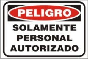 [AG440025] (AGRO) CARTEL SEÑALIZACION - 30x40 SOLAM PERSONAL AUTO