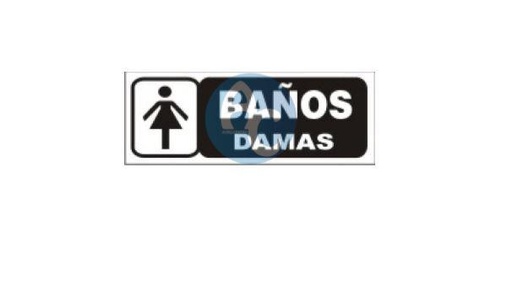 [AG440038] (AGRO) CARTEL SEÑALIZACION - 15x30 BAÑOS DAMAS 725