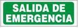 [AG440022] (AGRO) CARTEL SEÑALIZACION - 10x25 SALIDA DE EMERGENCI