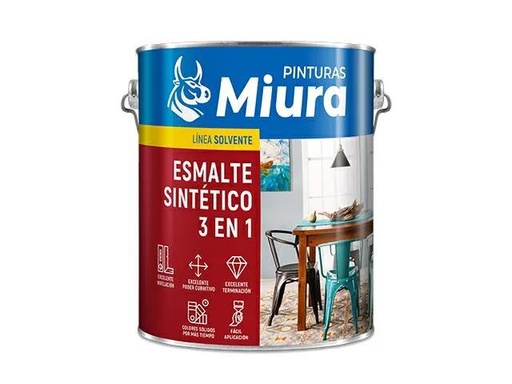 [GP32154] (GP) SINTETICO MIURA ESMALTE 3 EN 1 NEGRO 0.225 LITROS