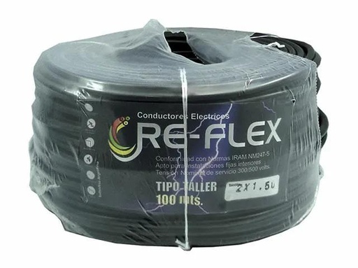 [GP53259] (GP) CABLE ELECTRICO TIPO TALLER 2 x 2.5 NEGRO X METRO