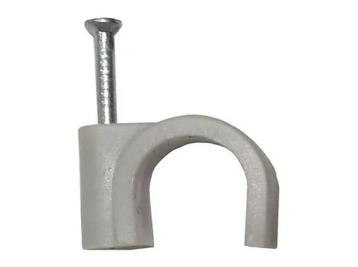 [GP1466] (GP) GRAMPA SUJETA CABLE GARDEX COAXIL 14mm GRIS x UNIDAD