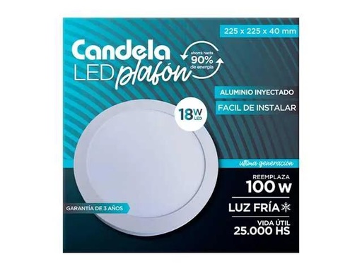 [GP35472] (GP) PANEL LED C/BASE REDONDO 18 W FRIA 225MR