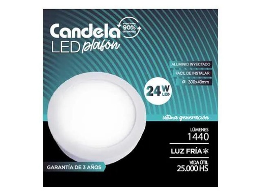 [GP35474] (GP) PANEL LED C/BASE REDONDO 24 W FRIA 300MM