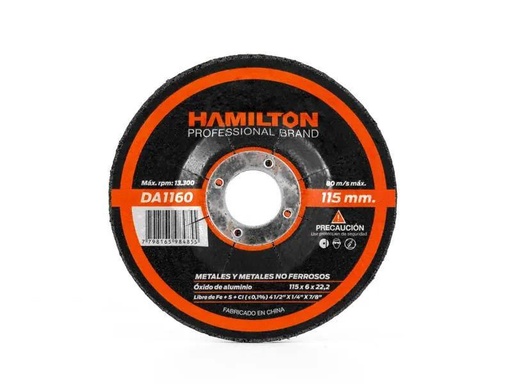 [DA1160] (HAM) DISCO DE DESBASTE 115 MM × 6 MM
