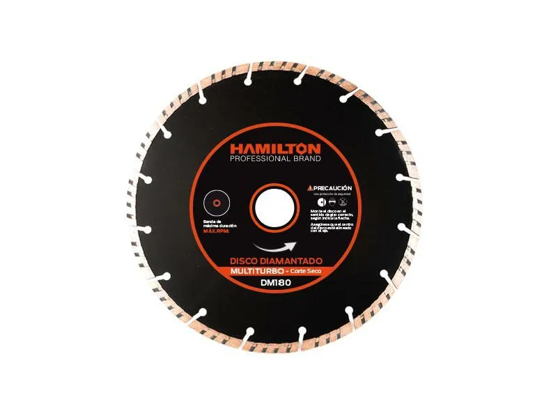 [DM180] (HAM) DISCO DIAMANTADO MULTITURBO 180 MM