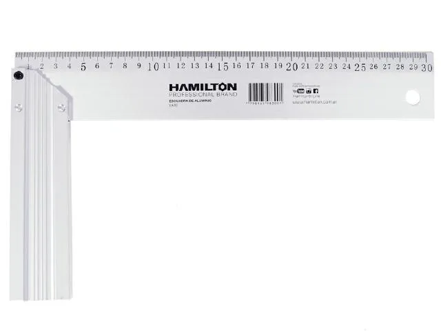 [EA30] (HAM) ESCUADRA DE ALUMINIO 30 CM