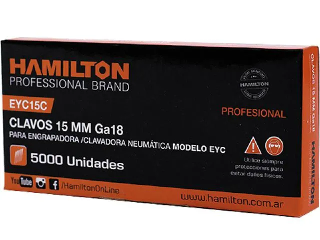[EYC15C] (HAM) ENGRAPADORA - CLAVO P/EYC 2X15mm 5000u.