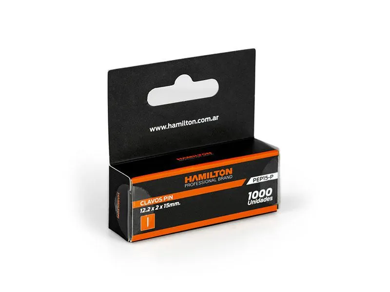 [PEP15-P] (HAM) ENGRAPADORA - CLAVO PIN P/PEP 2X15mm 1000u.