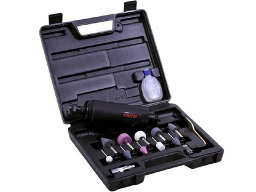 [HN20K] (HAM) KIT AMOLADORA RECTA NEUMÁTICA 1/4" × 14 PIEZAS