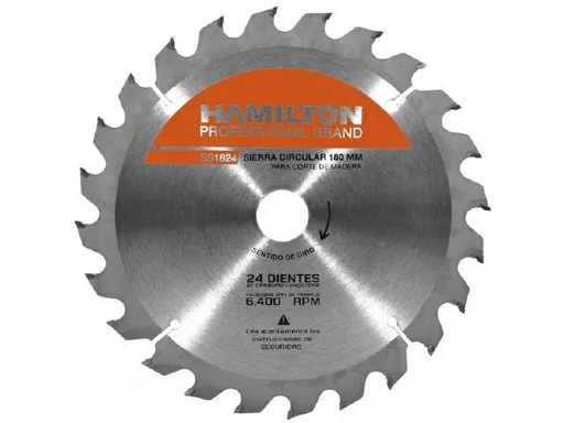 [SS1824] (HAM) DISCO SIERRA CIRCULAR 180 MM × 24 DIENTES