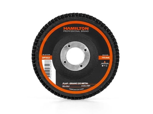 [DF1512] (HAM) DISCO FLAP ZIRCONIA 115 MM GRANO 120 – METAL