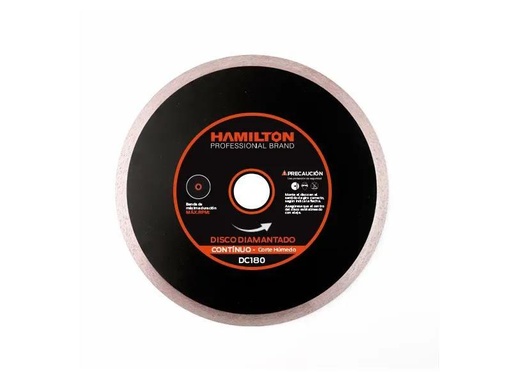 [DC180] (HAM) DISCO DIAMANTADO CONTINUO 180 MM